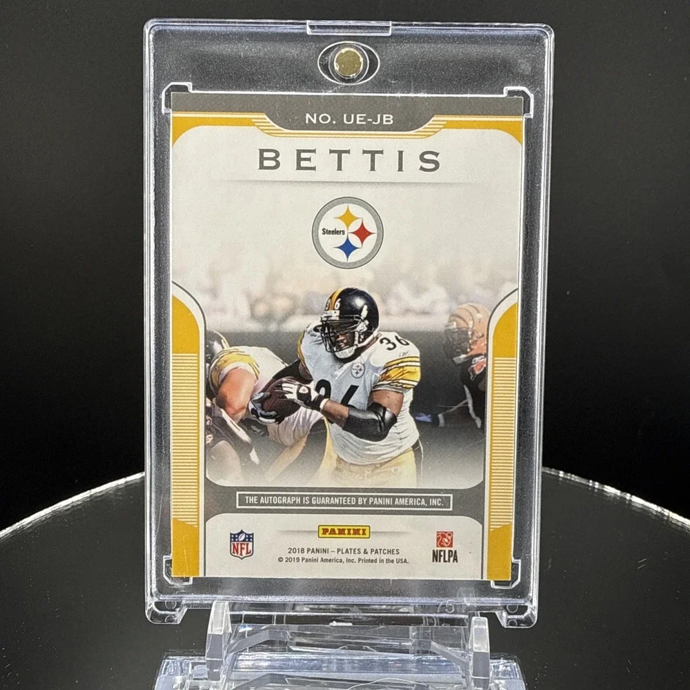 2018 Panini Upper Echelon Gold On Card Autograph Steelers Jerome Bettis  05/15